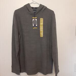 GAP Thermal Hoodie Shirt Mens M Lightweight Waffle Knit Base Layer EUC